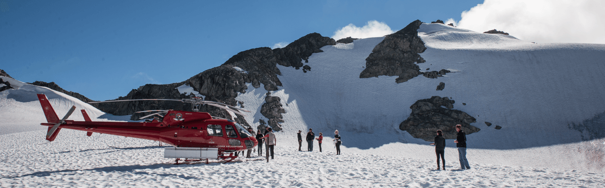 Heli Glacier website banner